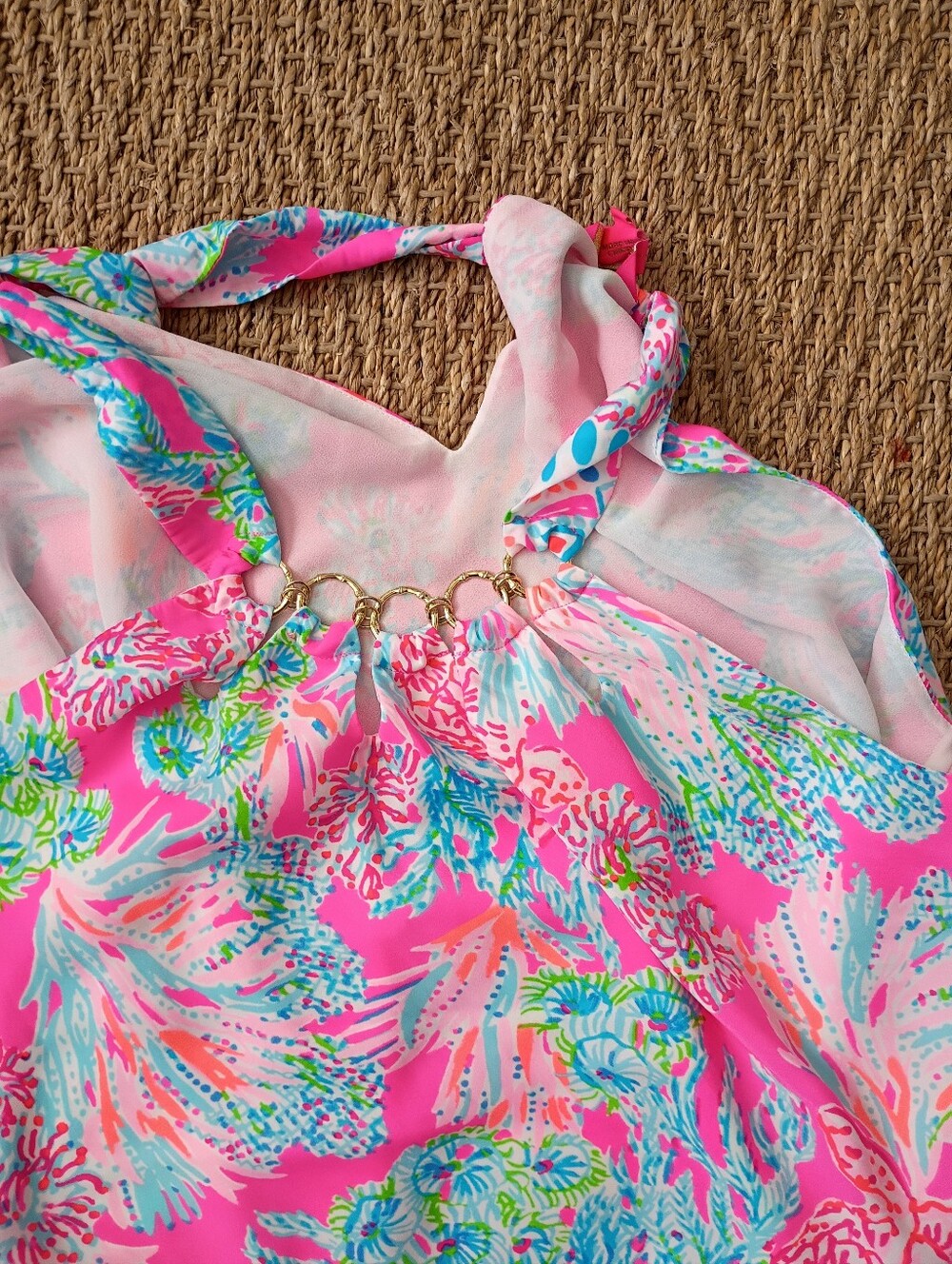 Lilly Pulitzer Pink Floral Print Camisole with Multicolor Accents